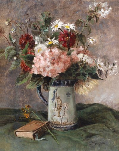 Flower Piece with Book by Charles Monginot